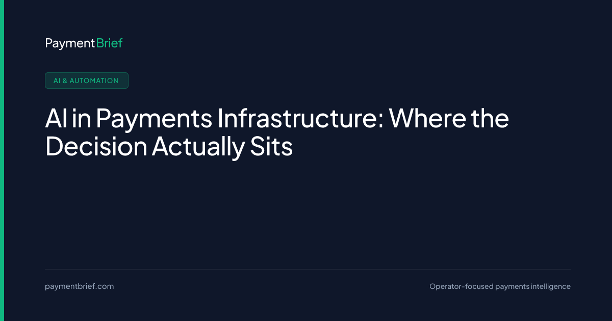 AI in Payments Infrastructure — PaymentBrief